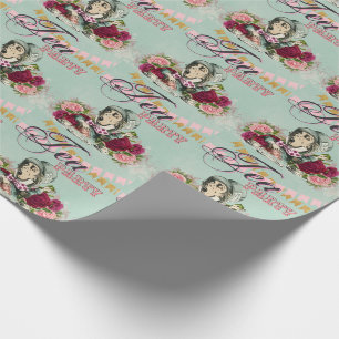 Alice In Wonderland Mad Hatters Tea Party Custom Wrapping Paper