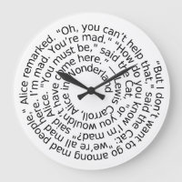 Alice in Wonderland Mad quote wall clock