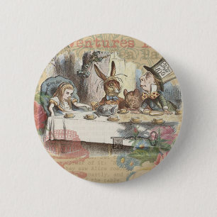 Alice in Wonderland Mad Tea Party 2 Inch Round Button