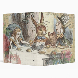 Alice in Wonderland Mad Tea Party Art Binder