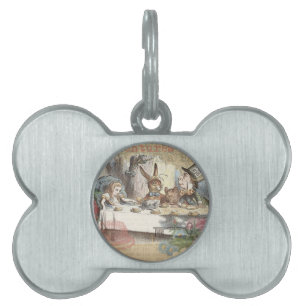 Alice in Wonderland Mad Tea Party Art Pet Tag