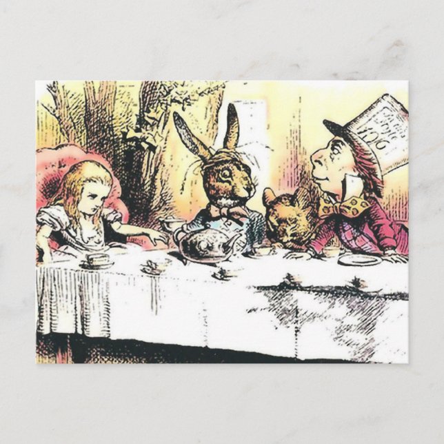 Alice in Wonderland Mad Tea Party Postcard (Front)
