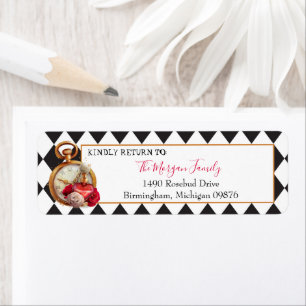 Alice in Wonderland Mad Tea Party Return Address