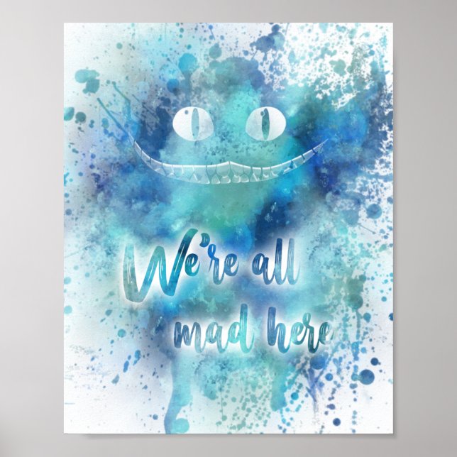 Alice in Wonderland Mad Vertical Print (Front)