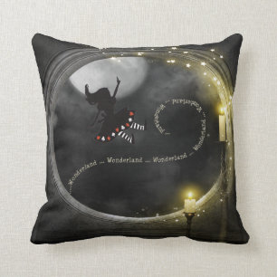 Alice in Wonderland Magical Gothic Candles Throw Pillow