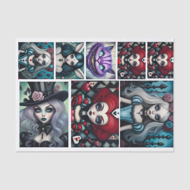 Alice in Wonderland Masterboard | Whimsical  Tissue Paper (Front)