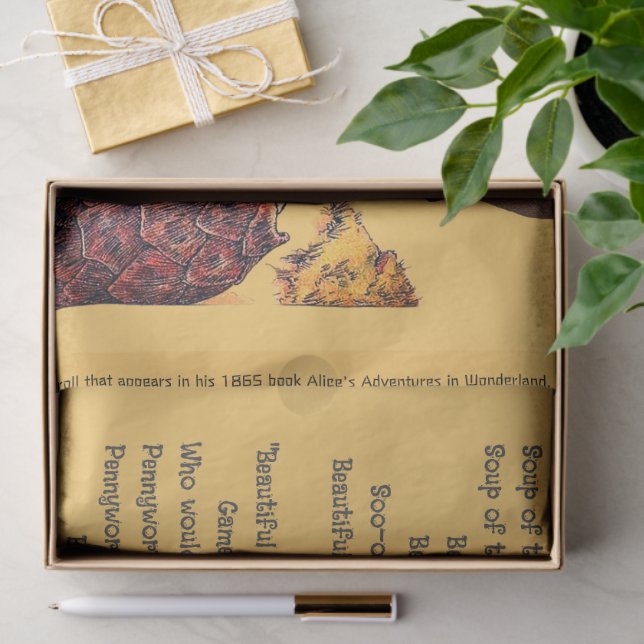 Alice in Wonderland Mock Turtle Soup Song Tissue Paper (Gift)