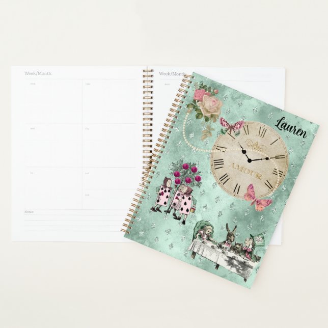 Alice in Wonderland Modern Personalized Planner (Display)