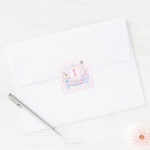 Alice in Wonderland Monogram Square Sticker