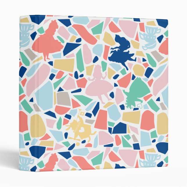 Alice In Wonderland | Mosaic Tile Pattern Binder (Front/Spine)