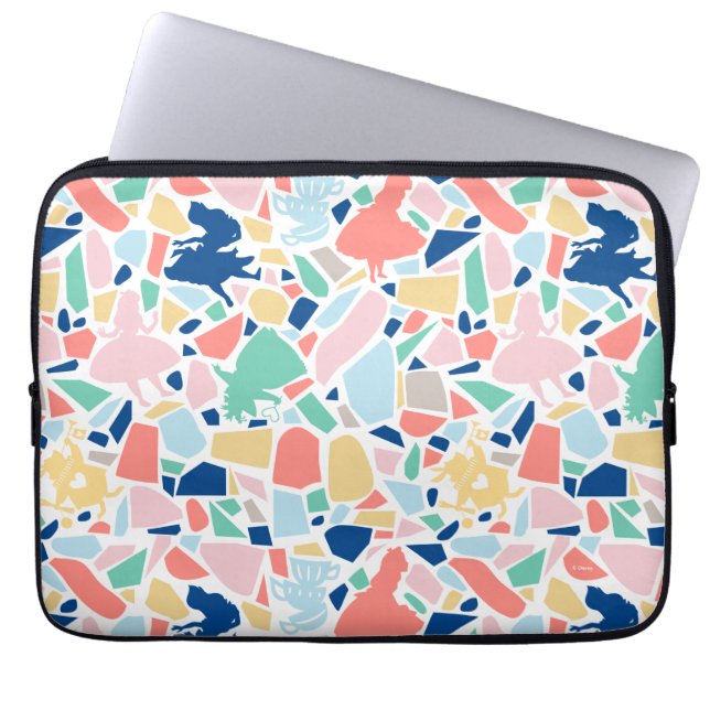 Alice In Wonderland | Mosaic Tile Pattern Laptop Sleeve (Front)