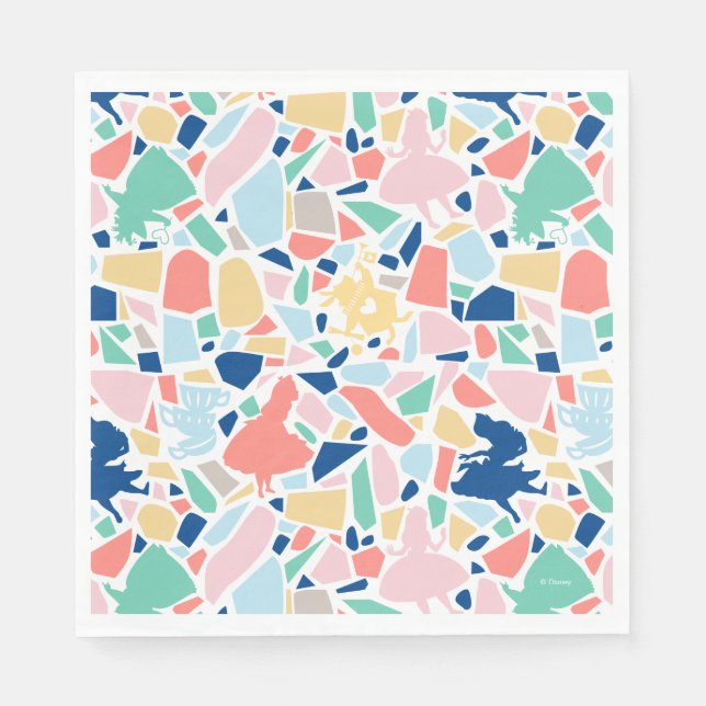 Alice In Wonderland | Mosaic Tile Pattern Napkin (Front)