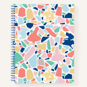 Alice In Wonderland   Mosaic Tile Pattern Notebook