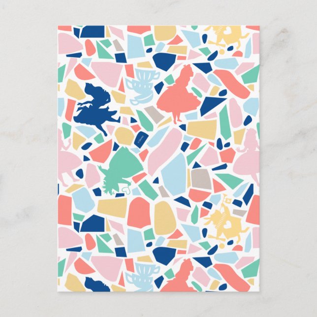 Alice In Wonderland | Mosaic Tile Pattern Postcard (Front)