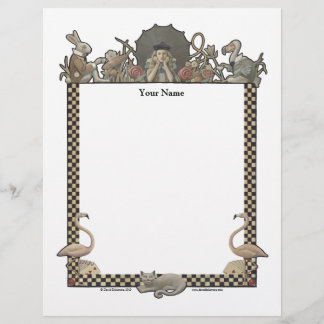 Alice in Wonderland Name Letterhead