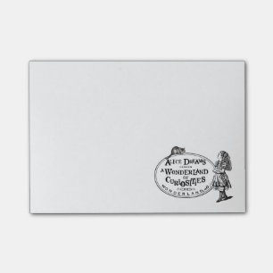 Alice In Wonderland of Curiousities W/Cheshire Cat Post-it Notes