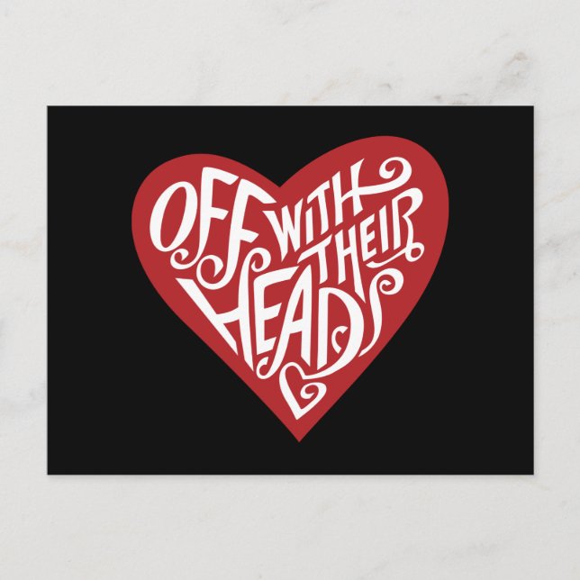 Alice In Wonderland | Off With Their Heads Postcard (Front)