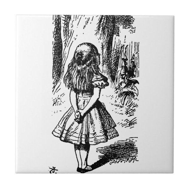 Alice in Wonderland - original illustration Tile (Front)