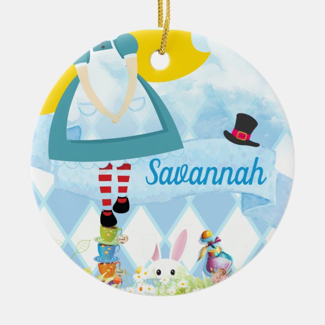 Alice in Wonderland Ornament (Front)