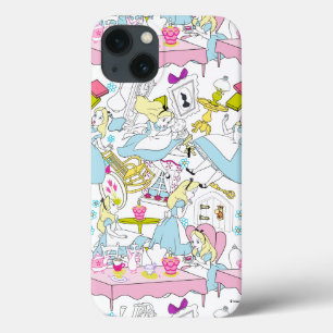 Alice in Wonderland Oversized Pattern iPhone 13 Case