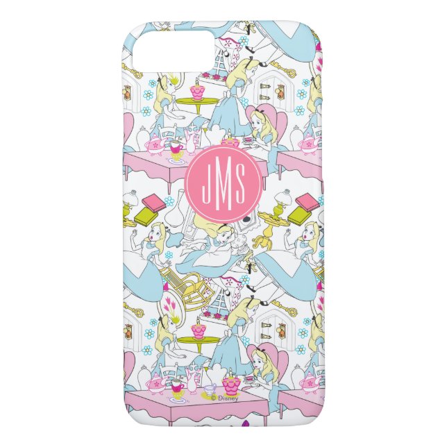 Alice in Wonderland | Oversized Pattern Monogram Case-Mate iPhone Case (Back)