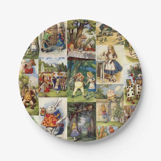 Alice in Wonderland Paper Plate (Front)