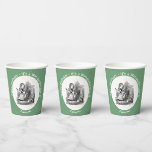 Alice in Wonderland Party - Alice and the Kitten Paper Cups