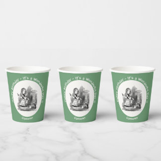 Alice in Wonderland Party - Alice and the Kitten Paper Cups