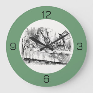 Alice in Wonderland Party - Mad Hatter's Tea Party Large Clock