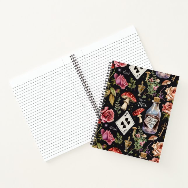 Alice in Wonderland Pattern Notebook (Inside)