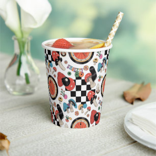 Alice in Wonderland Pattern  Paper Cups