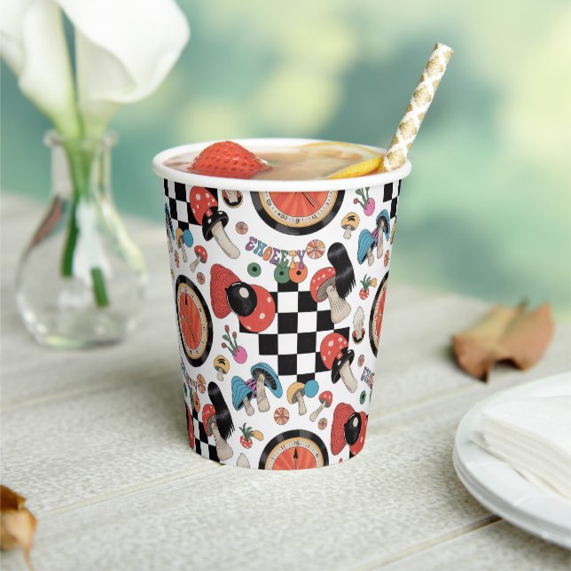 Alice in Wonderland Pattern  Paper Cups (Insitu)