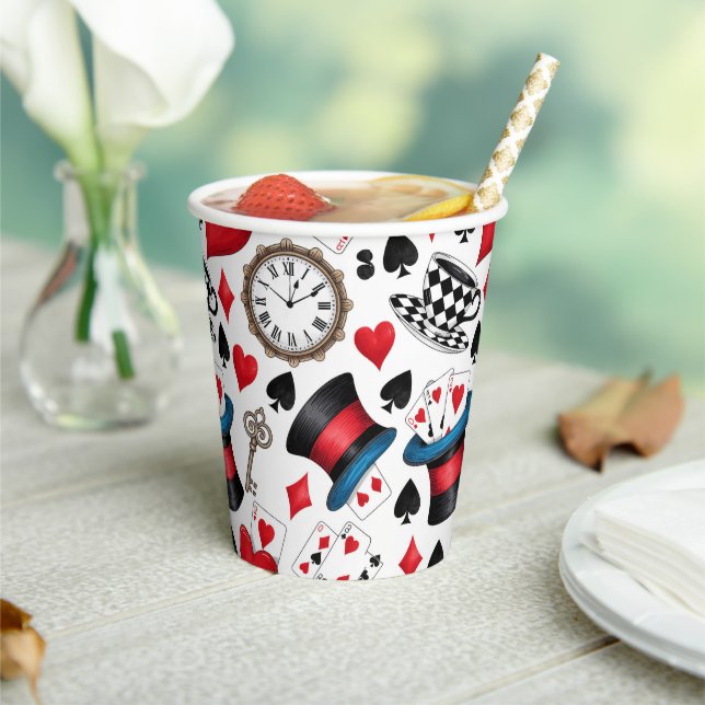 Alice in Wonderland Pattern  Paper Cups (Insitu)