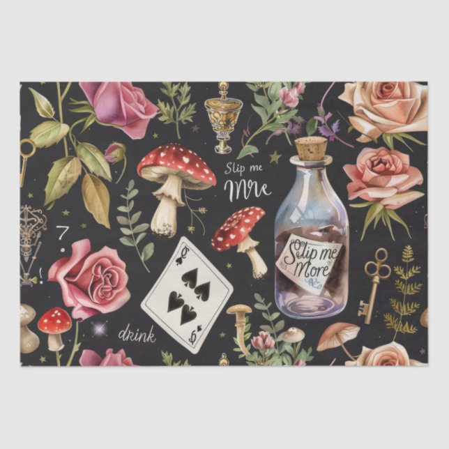 Alice in Wonderland Pattern Tissue Paper (Front)