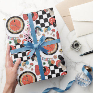 Alice in Wonderland Pattern  Wrapping Paper
