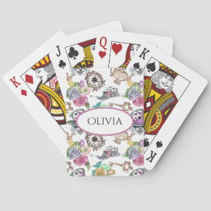 Alice in Wonderland Personalized Name Playing Cards