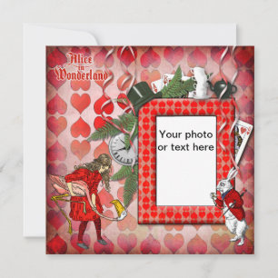 Alice in Wonderland Photo Invitation Cards