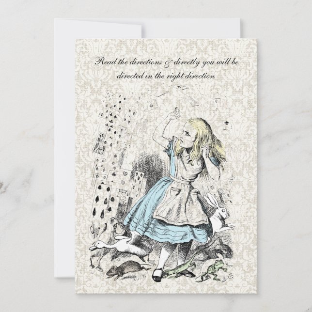 Alice in Wonderland Playing Cards Birthday Party (Front)