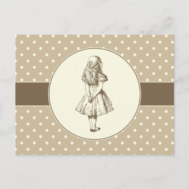 Alice in Wonderland Polka Dots Postcard (Front)