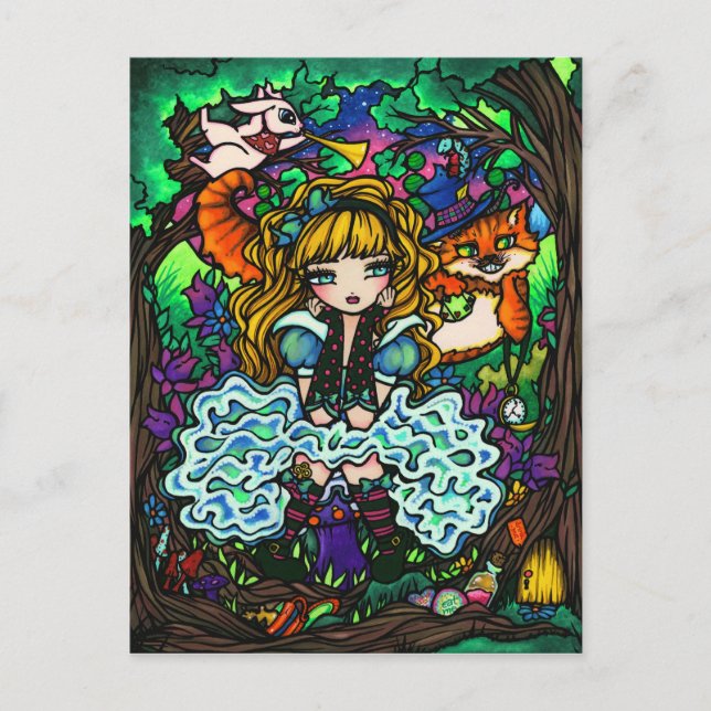 Alice in Wonderland Postcard (Front)