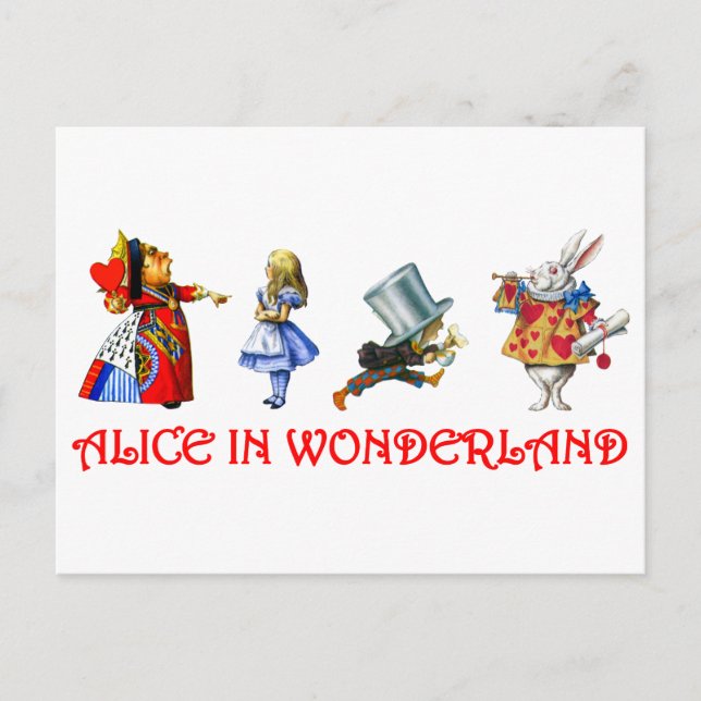 ALICE IN WONDERLAND POSTCARD (Front)