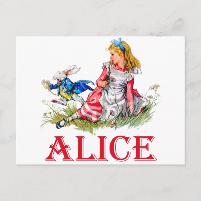 ALICE IN WONDERLAND POSTCARD (Front)
