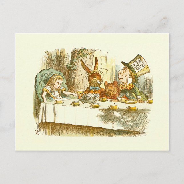 Alice in Wonderland Postcard (Mad Tea Party) (Front)