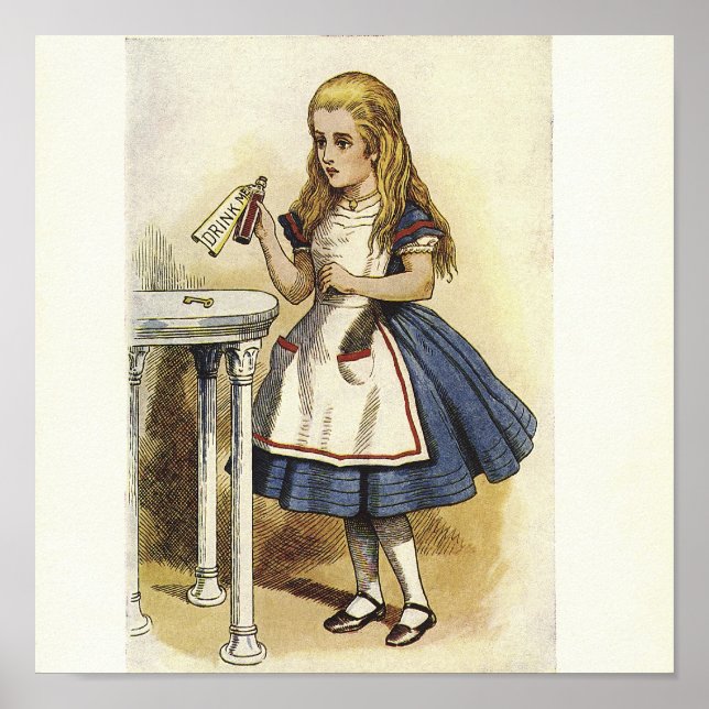 Alice in Wonderland Print DRINK ME POISON (Front)