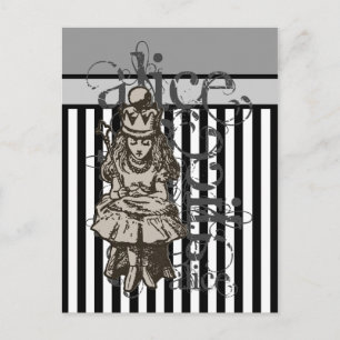 Alice In Wonderland Queen Alice Grunge Postcard