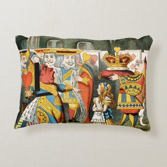 Alice in Wonderland Queen of Hearts Accent Pillow (Back)