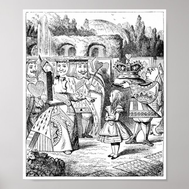 Alice in Wonderland: Queen of Hearts & First-Knave Poster (Front)