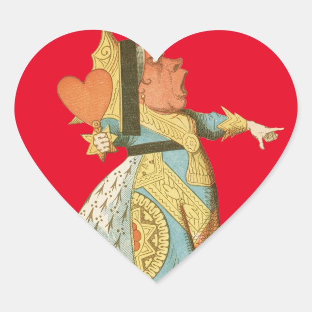 Alice in Wonderland - Queen of Hearts Heart Sticker (Front)