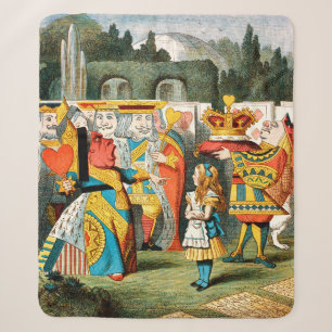 Alice in Wonderland Queen of Hearts Sherpa Blanket