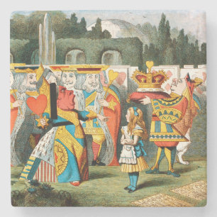 Alice in Wonderland Queen of Hearts Stone Coaster